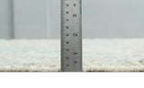 Modern Contemporary Ivory and Blue Hand Knotted Wool Rug
