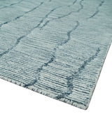 Modern Contemporary Multi Size Woolen White and Blue Hand Tufted Area Rug