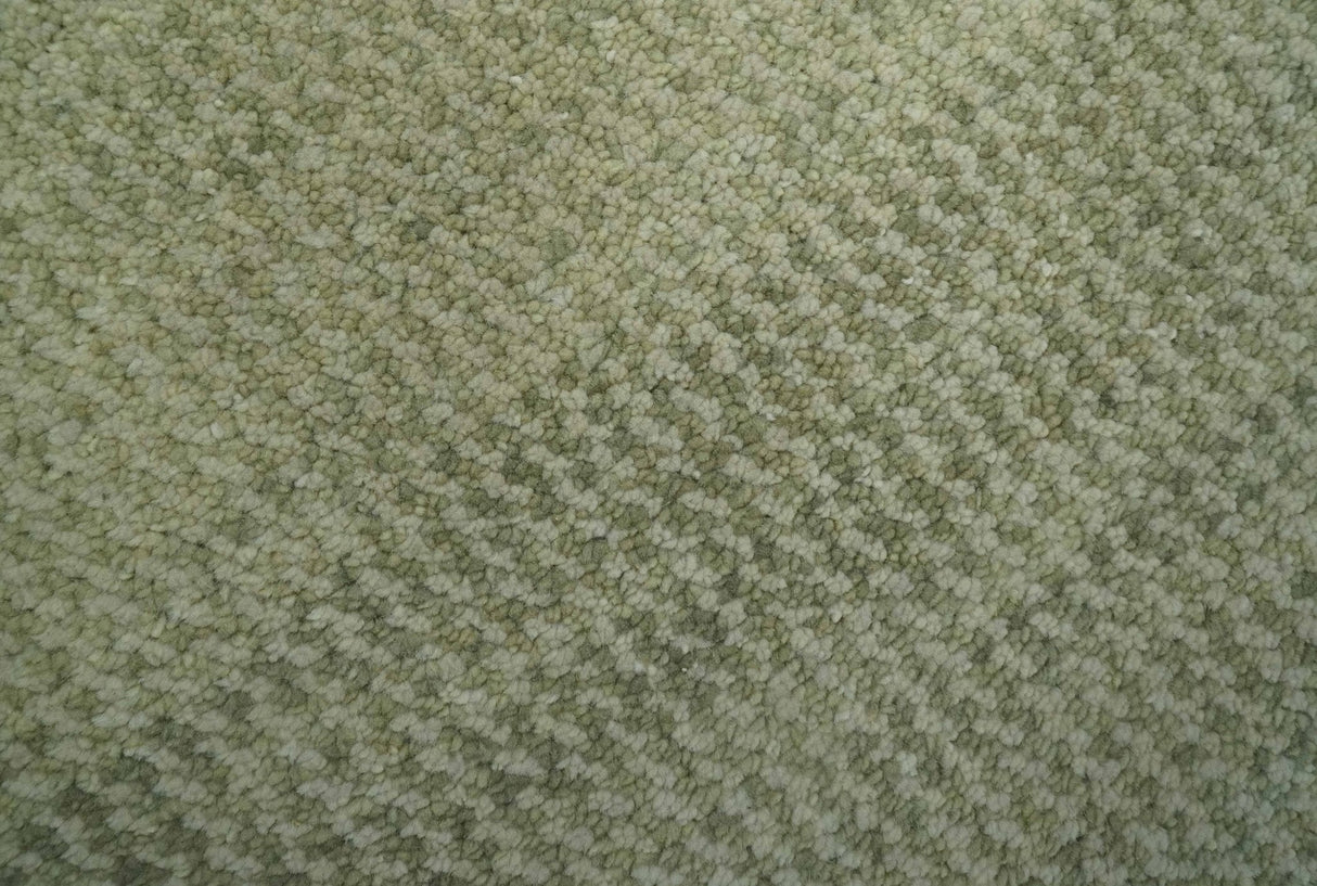 Modern Contemporary Olive, Beige and Ivory Stripes Design Custom Made wool area Rug