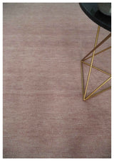Modern Contemporary Solid Peach Hand knotted 8x10 wool Area Rug