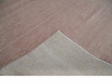 Modern Contemporary Solid Peach Hand knotted 8x10 wool Area Rug