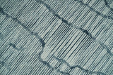 Modern Contemporary Woolen White and Blue Hand Tufted Area Rug