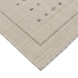 Modern Design Beige Hand Loomed Wool Area Rug