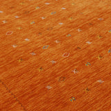 Modern Design Orange Hand Loomed Wool Area Rug