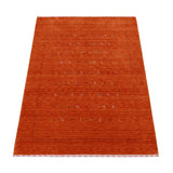 Modern Design Orange Hand Loomed Wool Area Rug