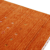 Modern Design Orange Hand Loomed Wool Area Rug