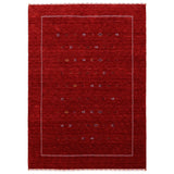 Modern Design Red Hand Loomed Wool Area Rug