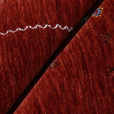 Modern Design Red Hand Loomed Wool Area Rug