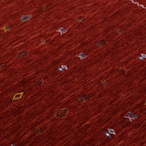 Modern Design Red Hand Loomed Wool Area Rug