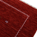 Modern Design Red Hand Loomed Wool Area Rug