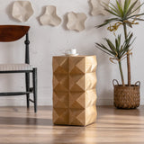 Modern Embossed Pattern Side Table-Living Room-Parc Decor