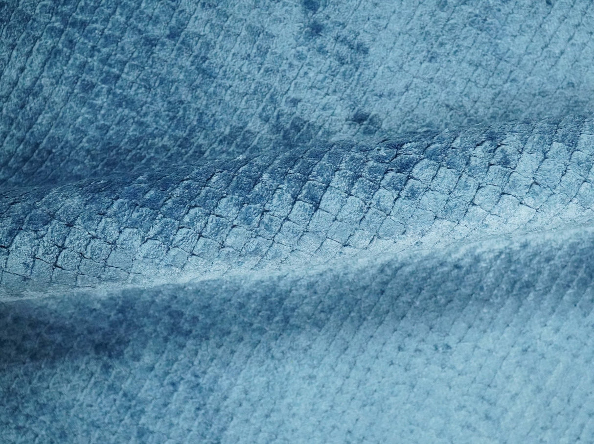 Modern Geometrical Cross Square Hand Made 2x3 Aqua Blue Art silk Area Rug-Area Rug-Parc Decor