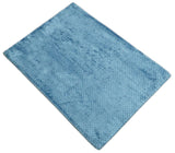 Modern Geometrical Cross Square Hand Made 2x3 Aqua Blue Art silk Area Rug-Area Rug-Parc Decor