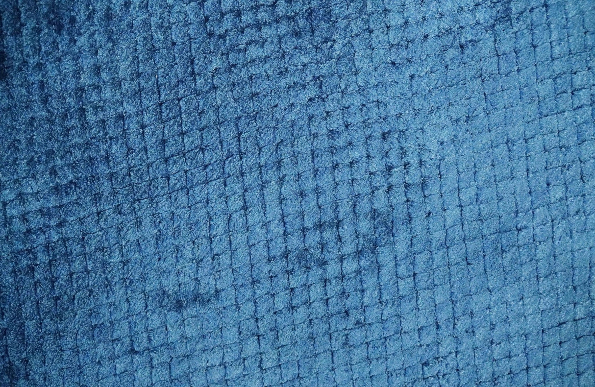 Modern Geometrical Cross Square Hand Made 2x4 Blue Art silk Area Rug-Area Rug-Parc Decor