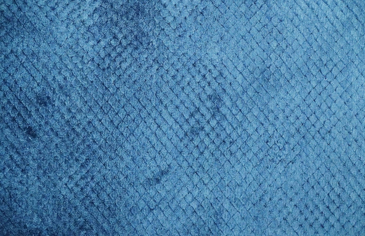 Modern Geometrical Cross Square Hand Made 2x4 Blue Art silk Area Rug-Area Rug-Parc Decor