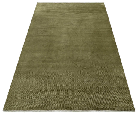 Modern Geometrical Design Beige And Brown 6x10 Hand Knotted Wool Rug