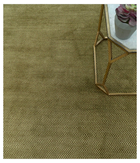 Modern Geometrical Design Beige And Brown 6x10 Hand Knotted Wool Rug