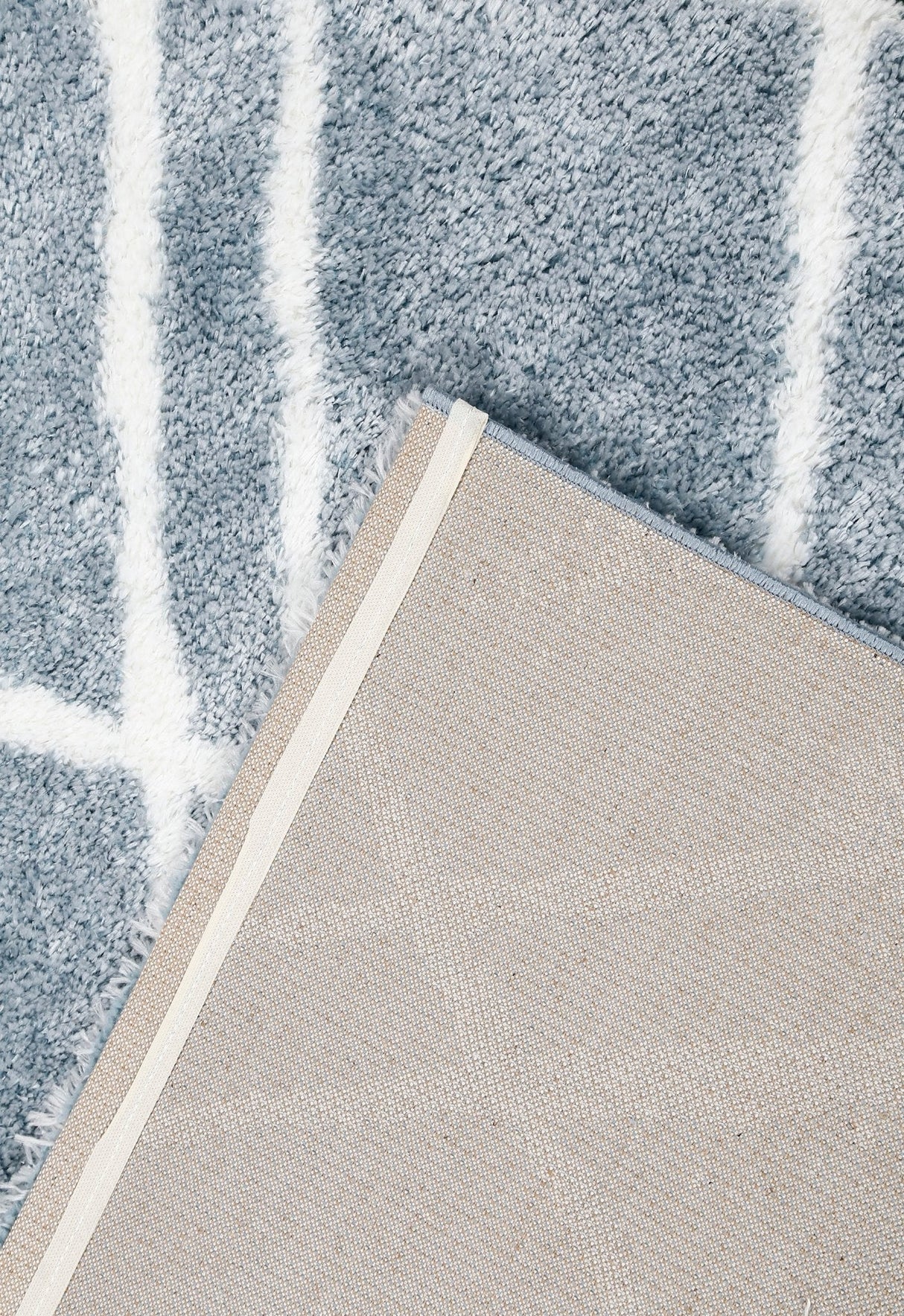 Modern Geometrical Design Blue 5x7 Rug