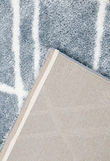 Modern Geometrical Design Blue 5x7 Rug