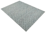 Modern Geometrical Design Hand Tufted Wool Area Rug