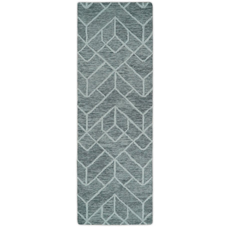 Modern Geometrical Design Hand Tufted Wool Area Rug