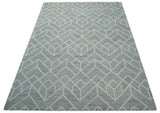 Modern Geometrical Design Hand Tufted Wool Area Rug