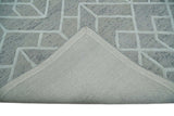 Modern Geometrical Design Hand Tufted Wool Area Rug