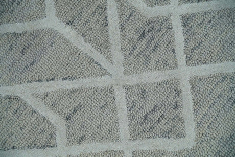 Modern Geometrical Design Hand Tufted Wool Area Rug