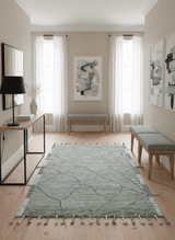 Modern Geometrical Hand carved Texture Gray, Ivory and Charcoal Hand Knotted 5x8 wool Area Rug