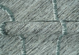 Modern Geometrical Hand carved Texture Gray, Ivory and Charcoal Hand Knotted 5x8 wool Area Rug