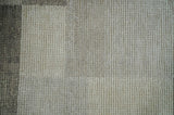 Modern Geometrical Hand knotted 2x3 Gray, Beige and Silver Area Rug