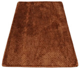 Modern Geometrical Hand Made 2x3 Brown Art silk Area Rug
