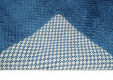 Modern Geometrical Hand Made 2x4 Blue Art silk Area Rug