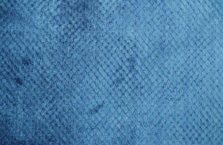 Modern Geometrical Hand Made 2x4 Blue Art silk Area Rug