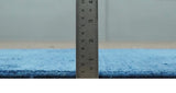 Modern Geometrical Hand Made 2x4 Blue Art silk Area Rug