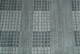 Modern Geometrical Hand Made 8x10 Charcoal, Gray and Silver Blended Wool Area Rug