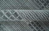 Modern Geometrical Hand Made 8x10 Charcoal, Gray and Silver Blended Wool Area Rug