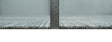 Modern Geometrical Hand Made 8x10 Charcoal, Gray and Silver Blended Wool Area Rug