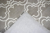 Modern Geometrical Hand Tufted Silver Wool 8x10 Area Rug