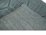 Modern Geometrical Hand Woven 2x3 Charcoal Area Rug made with Art Silk | N7123