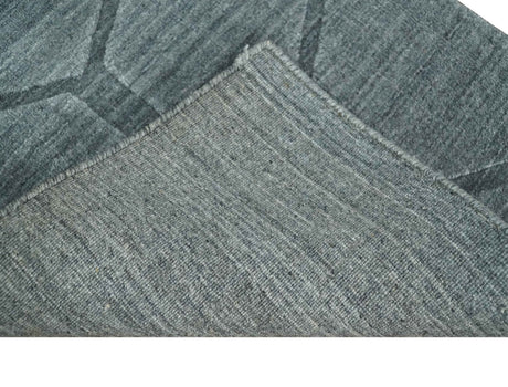 Modern Geometrical Hand Woven 2x3 Charcoal Area Rug made with Art Silk | N7123