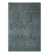 Modern Geometrical Hand Woven 2x3 Charcoal Area Rug made with Art Silk | N7123-Area Rug-Parc Decor