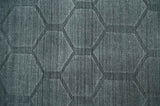 Modern Geometrical Hand Woven 2x3 Charcoal Art Silk Area Rug