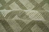 Modern Geometrical Olive and Ivory Textured Hand Tufted Multi size wool Rug