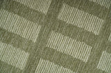 Modern Geometrical Olive and Ivory Textured Hand Tufted Multi size wool Rug