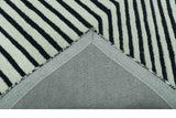 Modern Geometrical Pattern Black And White Hand Tufted Custom Made wool rug