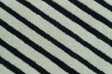 Modern Geometrical Pattern Black And White Hand Tufted Custom Made wool rug