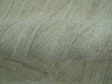 Modern Geometrical Pattern Silver Hand Knotted 10x13 Wool Area Rug