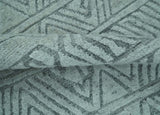 Modern Geometrical Silver and Gray Chevron Design Hand Carved wool Rug