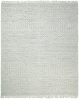 Modern Geometrical White Dhurrie Wool Area Rug